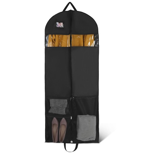 Foldable black garment - black, for